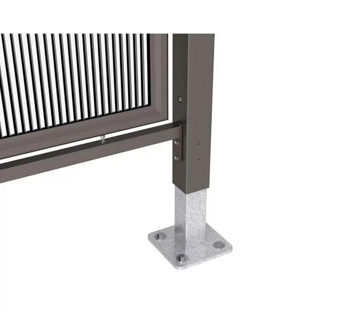 Abri vélos classique et moderne - MILAN - dimensions 2520x2881x2434 mm - structure en acier avec toiture en polycarbonate_3