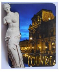 Magnet publicitaire en relief avec possibilité d'impression à chaud or ou argent