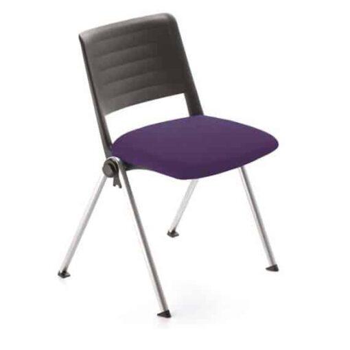 Chaise empilable de bureau - SMASH XTREME - vendue par 4 - neuf - piètement en acier - système d'accrochage_3