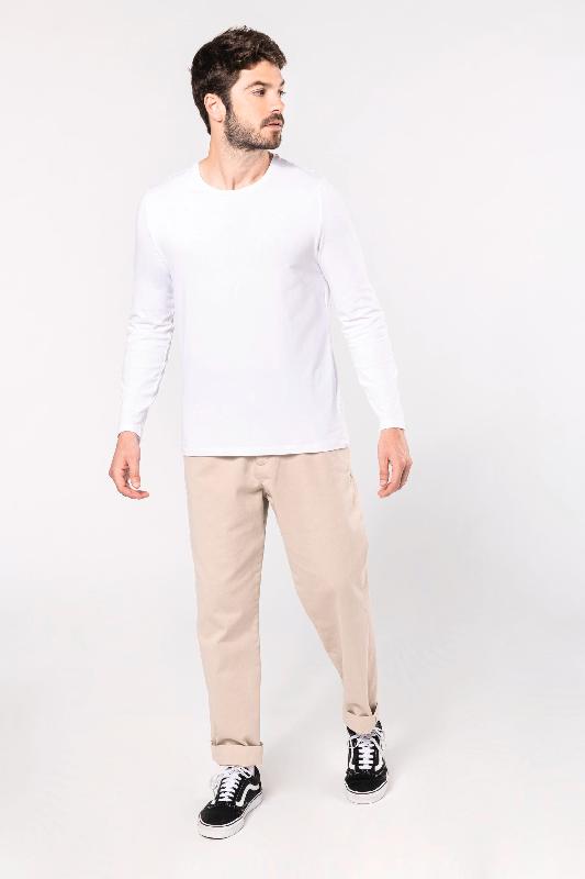 T-shirt col rond manches longues homme - Kariban - Réf: K3016 - 97% coton / 3% élasthanne_3