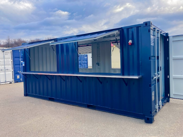 Container bar / snack modulable et robuste, idéale pour créer un espace de restauration convivial et professionnel - Eurobox_3