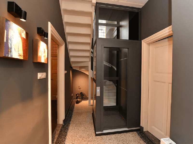 Élévateur de grande qualité - Design raffiné, sans fosse, capacité 300kg, jusqu'à 4 niveaux - Cibes A4000_3