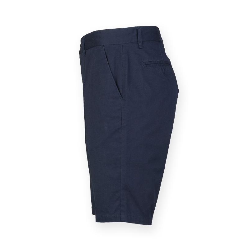 Short Chino Stretch Homme - Réf: FR605 - 97% coton, tissu extensible, tailles XS à XXL - Couleurs Navy et Stone_3