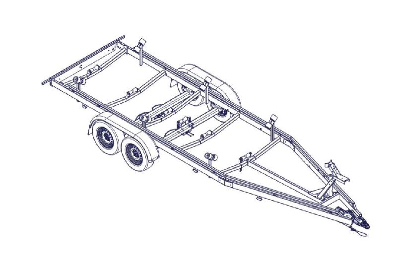 7m-2m20 2x1800kg - 3500 kg - VLEMMIX - Remorque Porte-Bateau_3