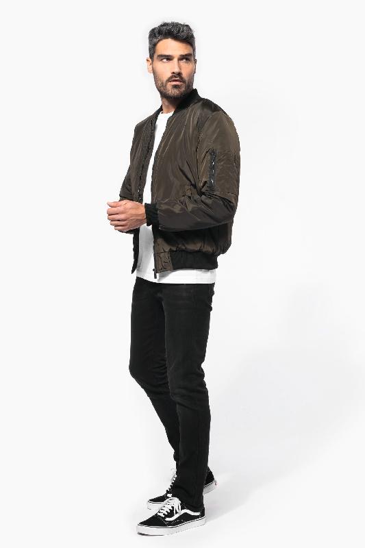 Blouson bomber homme Kariban - Réf: K6122 - 100% polyester, doublure matelassée, look citadin_3