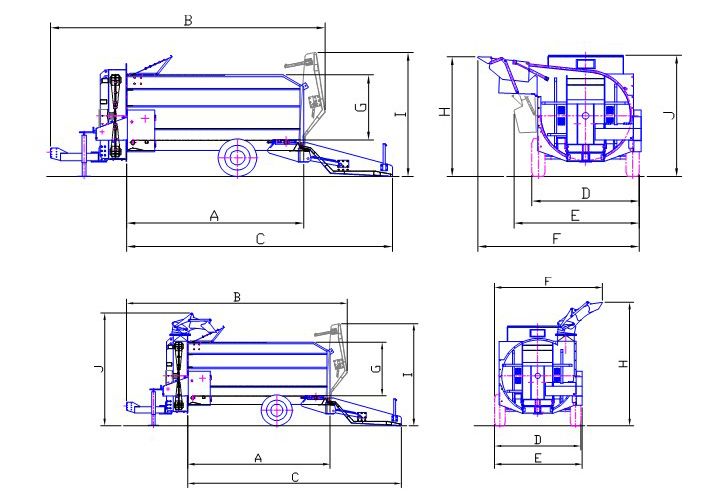 Modèle E - Pailleuse agricole Grupotatoma - Hauteur maximale 2.25 / 2.55 m - Turbine avec couteaux et soufflage intérieur_3
