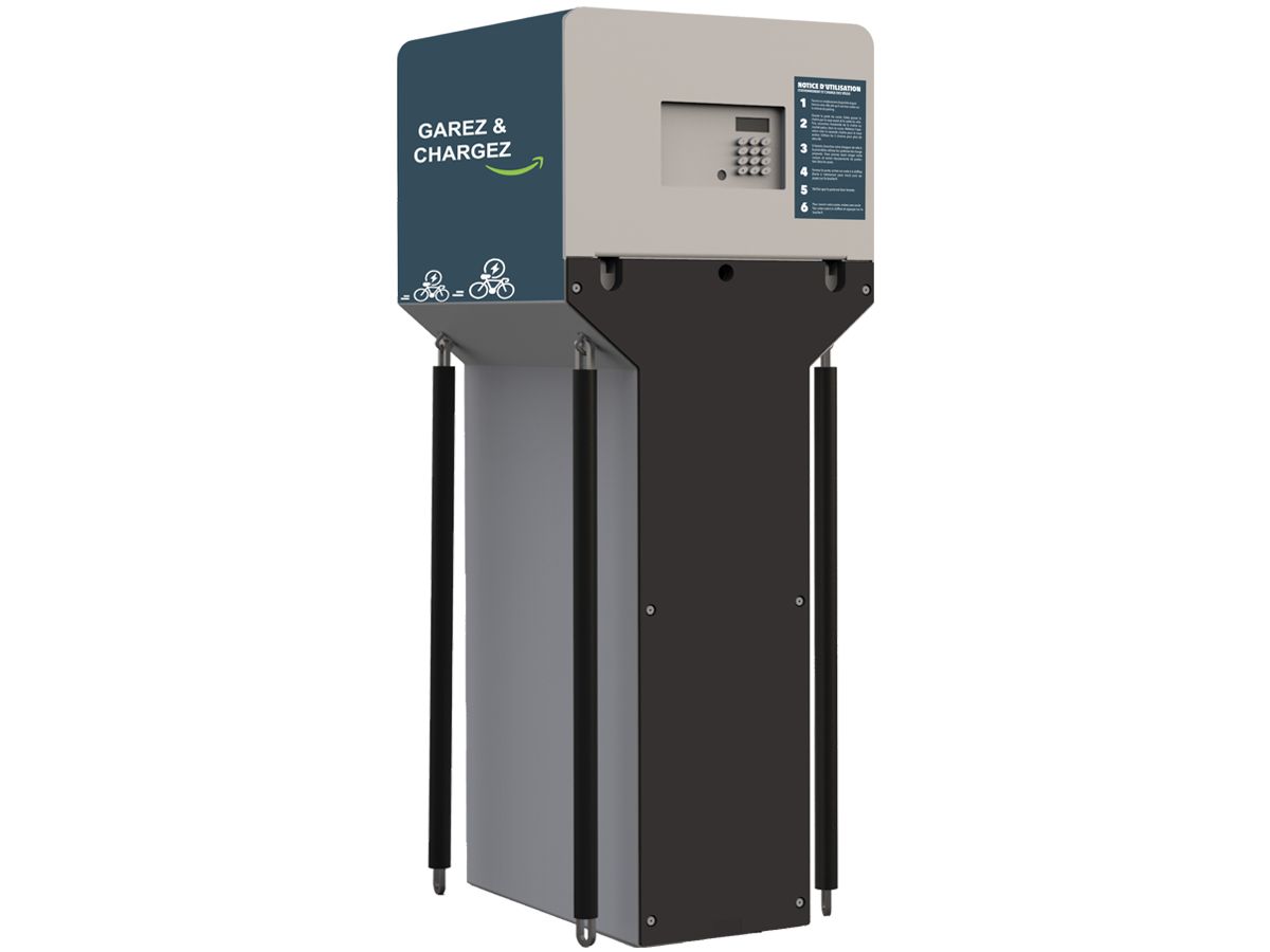 Système de parking pour vélos avec mode d’emploi intégré