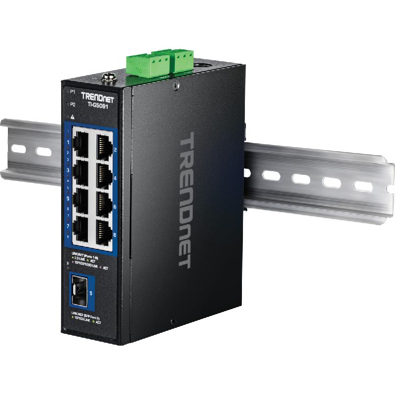 TRENDnet TI-G5091 Switch Rail DIN industriel 2,5G à 9 ports avec port SFP+ 10G_3