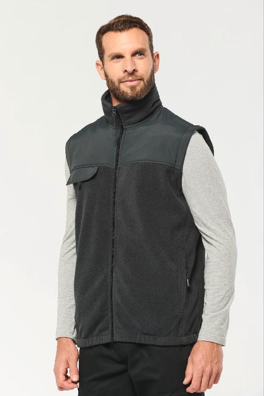 Veste polaire manches amovibles homme - Réf: WK9105 - 2 en 1, doublée et renforcée_3