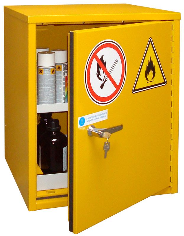 Armoire de sécurité pour produits inflammables - modèles bas, comptoir et hauts avec 1 ou 2 portes_3