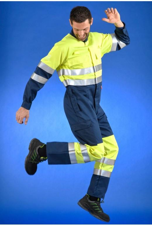 Combinaison multirisques ATEX haute visibilité jaune fluo - Réf. 650*ATX - Bandes rétroréfléchissantes ignifuges - Multiples poches_3