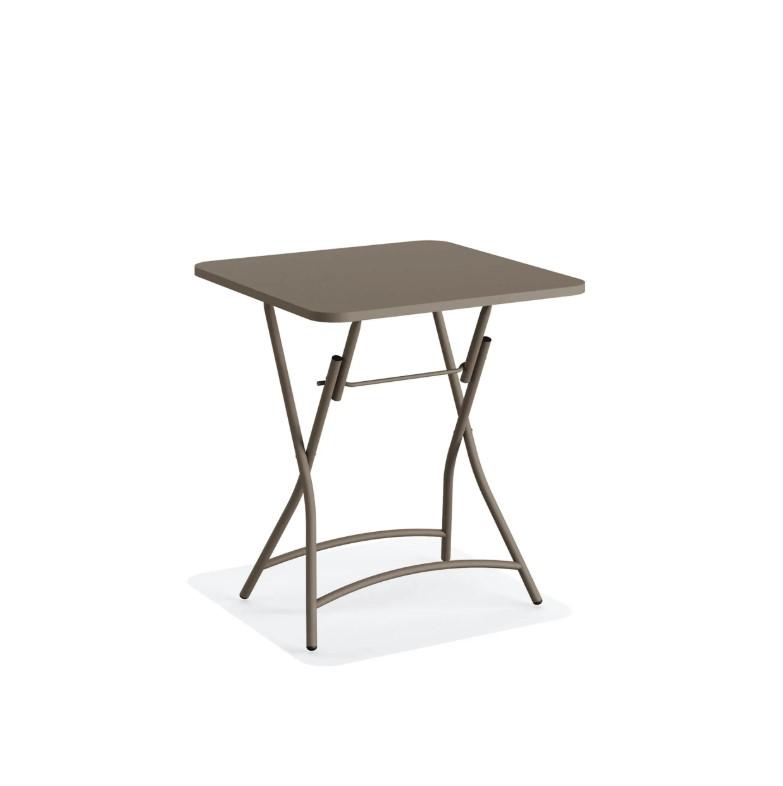 Table de bistrot pliable 60x60 cm en métal Breeze Cappuccino_3