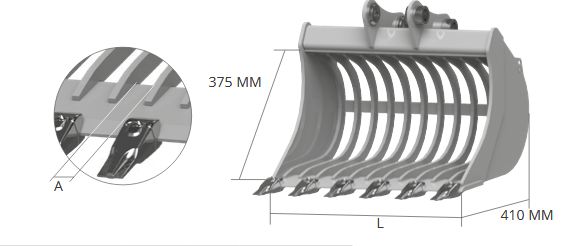 Ve38 godet squelette et claire-voie - cangini - 500 mm - acier haute résistance_3