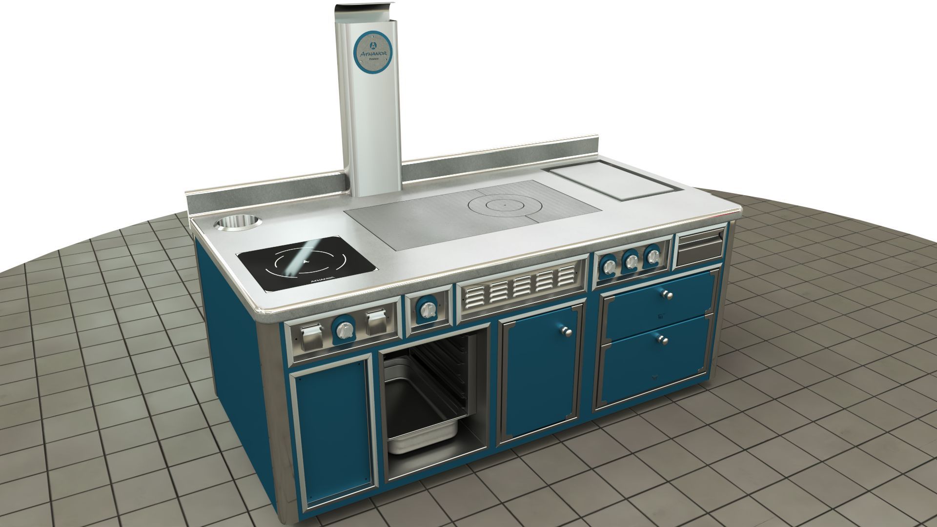 Fourneau professionnel sur mesure - gaz et électrique - éléments personnalisables et finitions variées_3