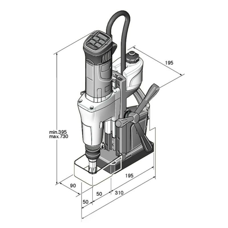 Unité de perçage magnétique universelle jusqu'à 50 mm KBM 50 UQW FEIN_3