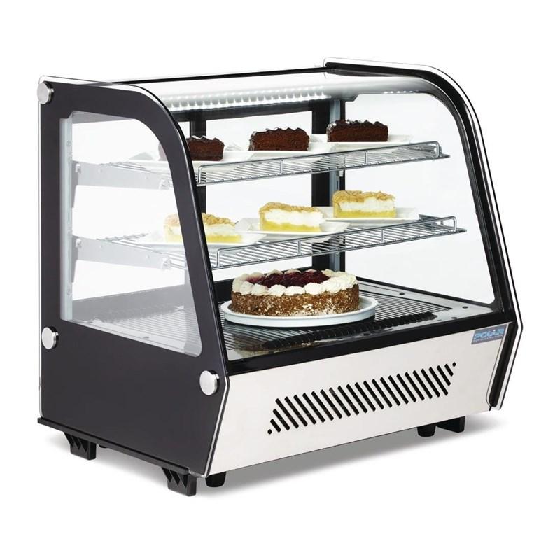 Vitrine de comptoir réfrigérée économe en énergie Série G noire 120L - Polar - GP292_3