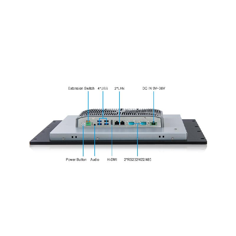 Panel PC industriel fanless 17 pouces 5:4 SXGA pour HMI, supervision et automatisation - EVI-17SRC - écran tactile capacitif, façade IP66_3