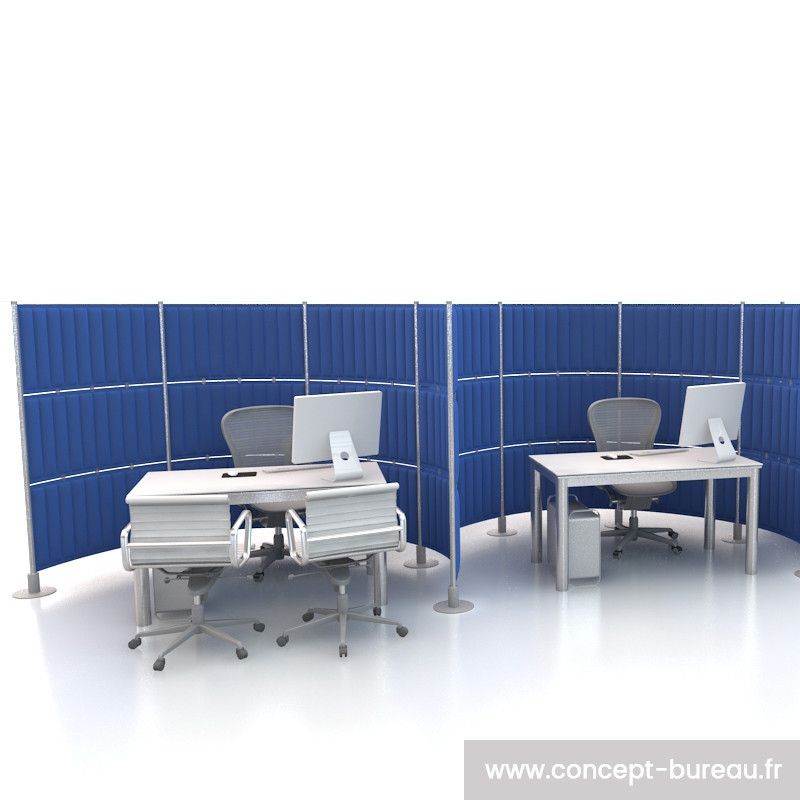 0799CLA0003L100 - Cloison acoustique modulaire FLEXI - Concept bureau - Forme flexible, résistant au feu, mousse absorbante_3