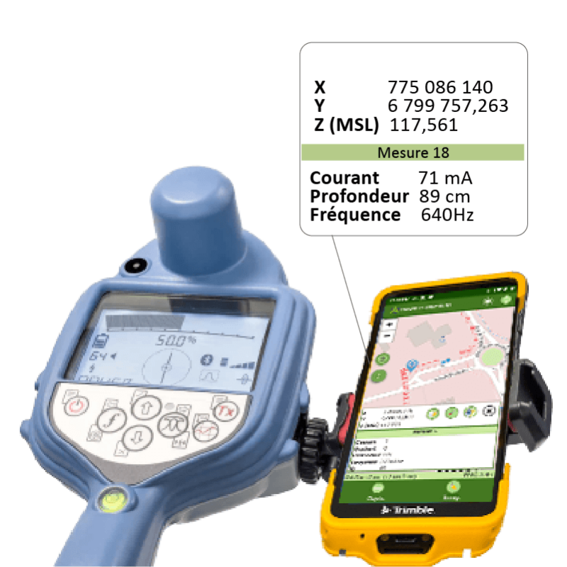 Détecteur de réseaux RD8200SG - Antenne GNSS RTK intégrée pour géoréférencement en environnement dégagé_3