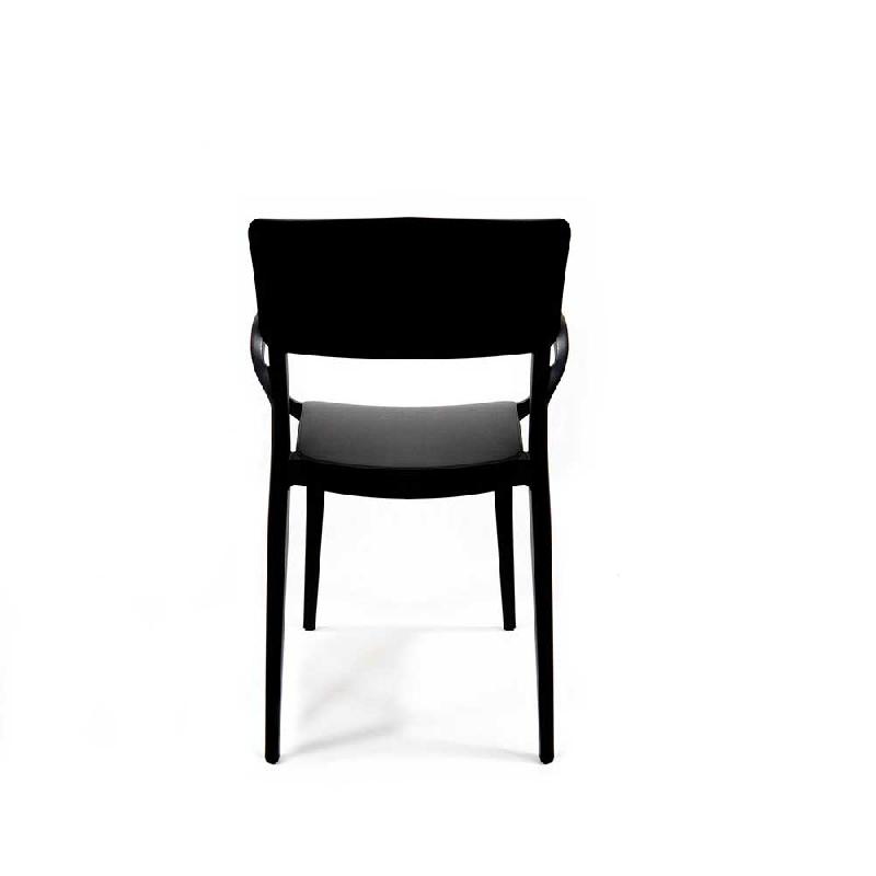 Wing - Fauteuil empilable en polypropylène noir_3