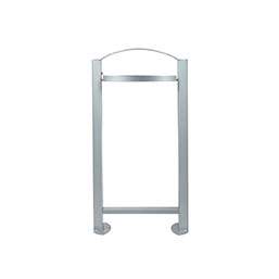 Corbeille publique en acier traité anticorrosion et anti UV - Modèle RIVA - 60L, avec variantes cendrier et distributeur canin_3