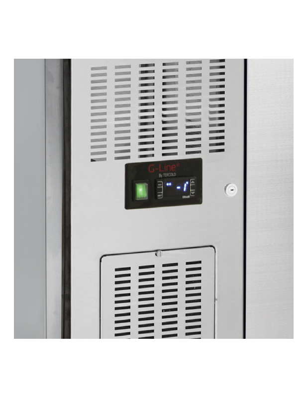 Desserte réfrigérée positive 2 portes adossée TEFCOLD - Extérieur et intérieur inox - Volume 272 litres_3