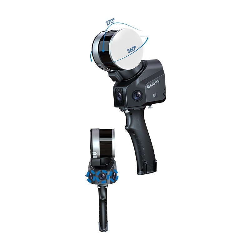 Laser scanner SLAM Stonex X120go - 3 caméras 5MP - 200°FOV horizontal et 100°FOV vertical - Référence ACC X120go_3