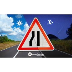 Panneau de danger A3B - Chaussée rétrécie par la gauche - WP Signalisation_3