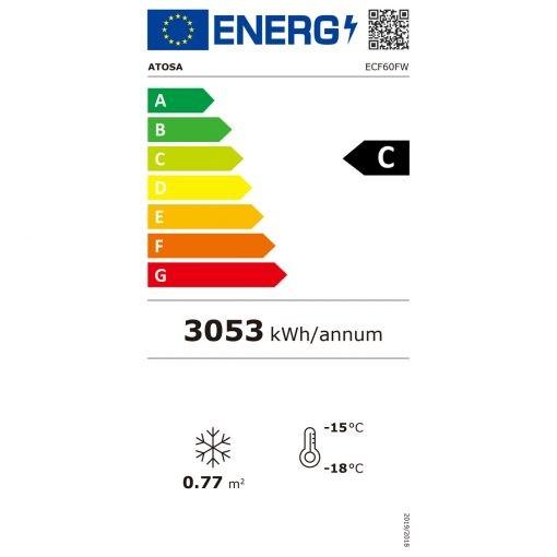 Armoire réfrigérée semi professionnelle négative blanche porte vitrée 600L Atosa_3