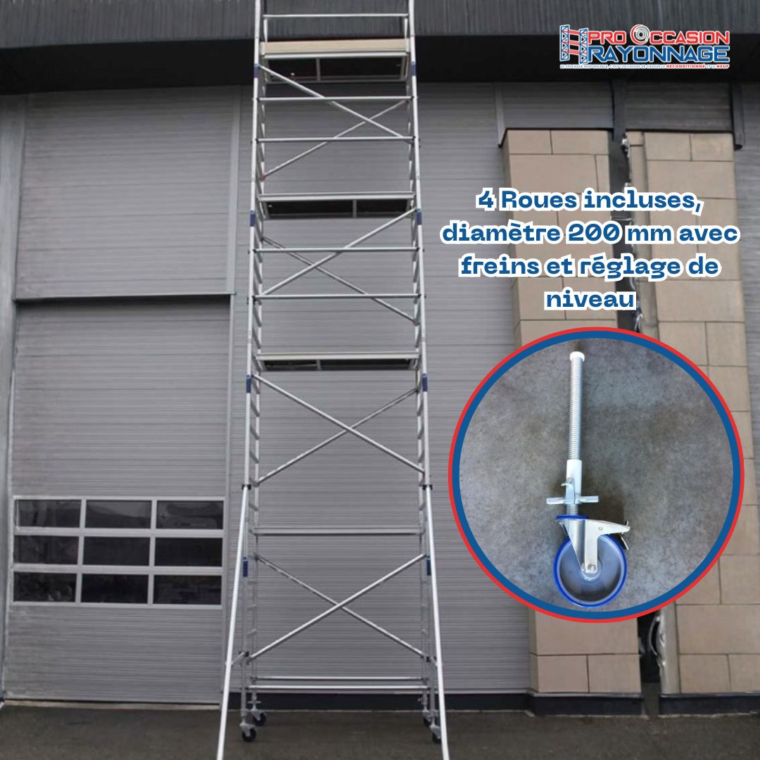 Kit échafaudage Tour Roulante - Neuf - Hauteur de travail : 10,30 mètres_3