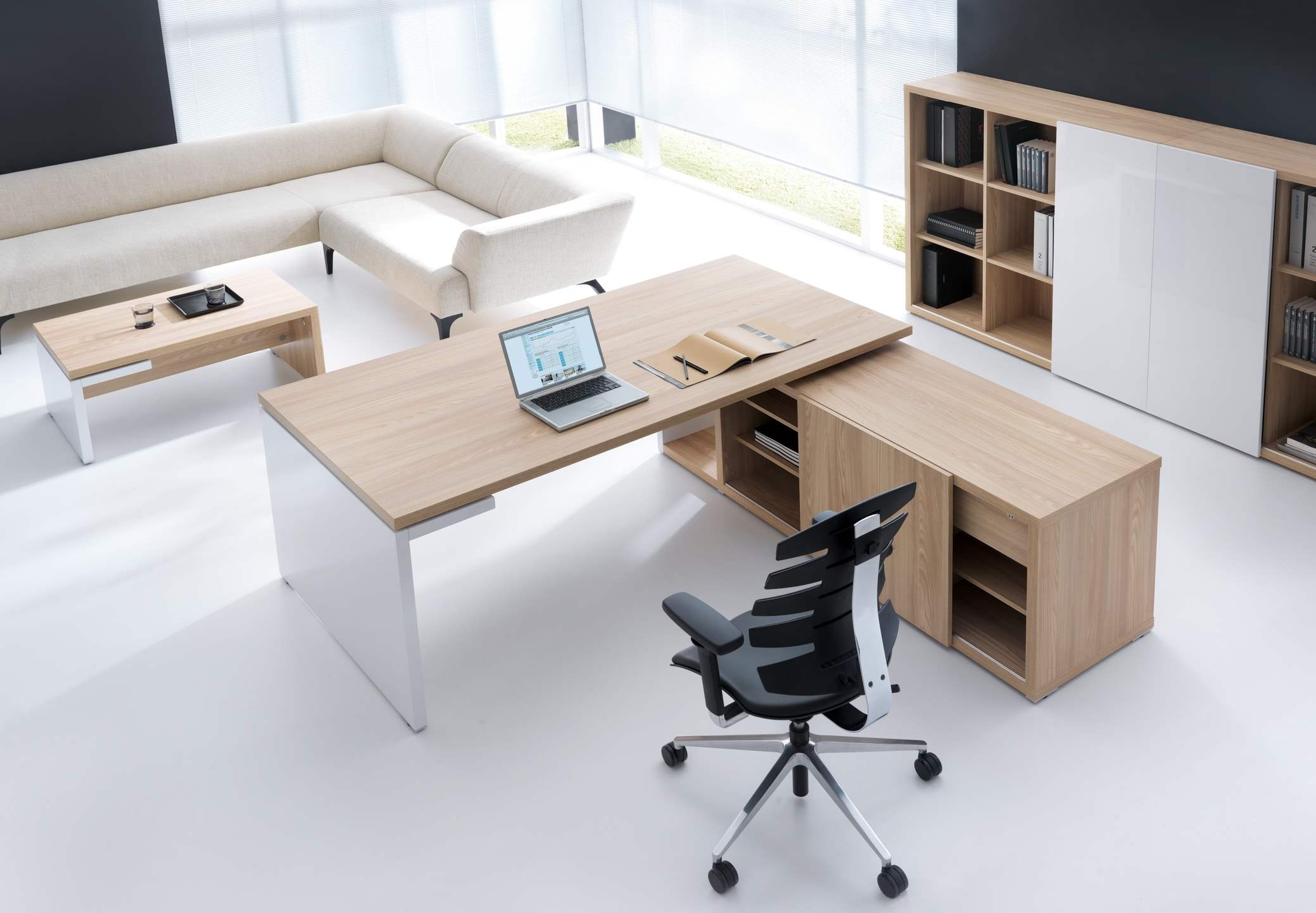 Bureau de direction ergonomique en mélamine structurée -Réglable de 67 à 130 cm - MYTO_3