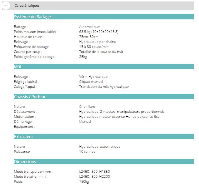 Équipement de contrôle de compactage à énergie constante avec logiciel intégré