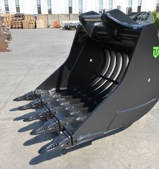 Wgs066-100 - Godets squelettes et claire-voie TreviBenne - 1000 mm - lame Hardox 400 avec dents à pénétration_3