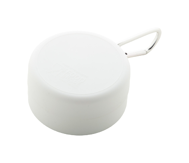 Gobelet pliable publicitaire - plastique PP recyclé - 220 ml avec pilulier et mousqueton_3