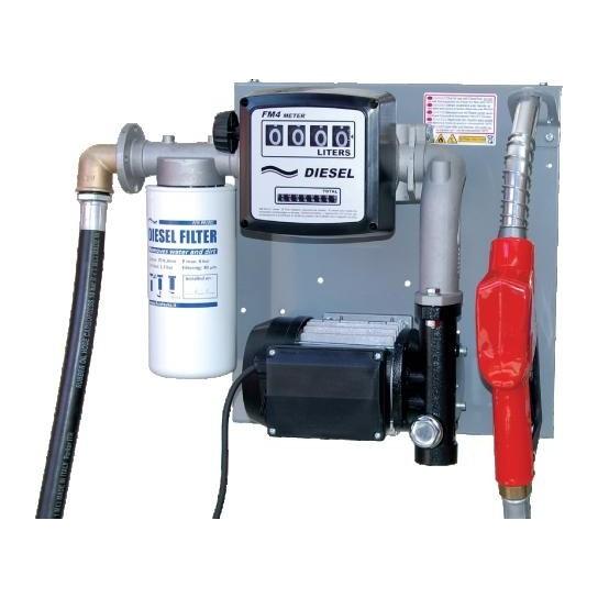 Groupe pompe & Station murale pour fioul - 60L/min 230V - Filtre à eau et particules - Pistolet automatique_3