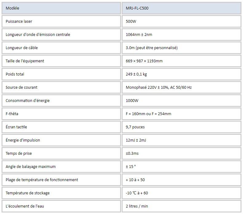 Décapeur laser professionnel MRJ-FLC500 - 500W - Chengdu MRJ-Laser Technology Co., Ltd_3
