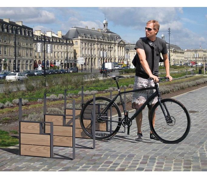 Appui vélos tout acier - Kub 306496 - Hauteur 750 mm, Largeur 80 mm, Longueur 750 mm_3