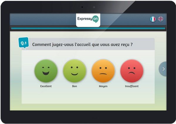 Expressyon, borne pour enquêtes de satisfaction clients