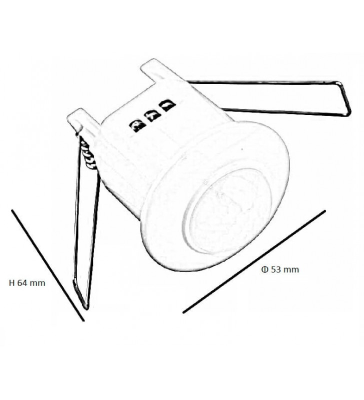 Détecteur de mouvement encastrable - AC220-240V - Réf DETENC - Plage 360º - Distance 6m - Minuteur intégré_3