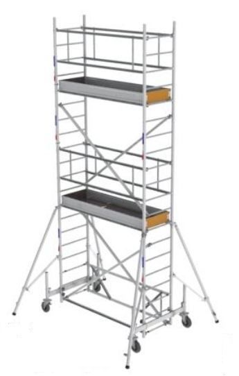 Chariot échafaudage ultralu avec charge admissible de 200 kg/m²