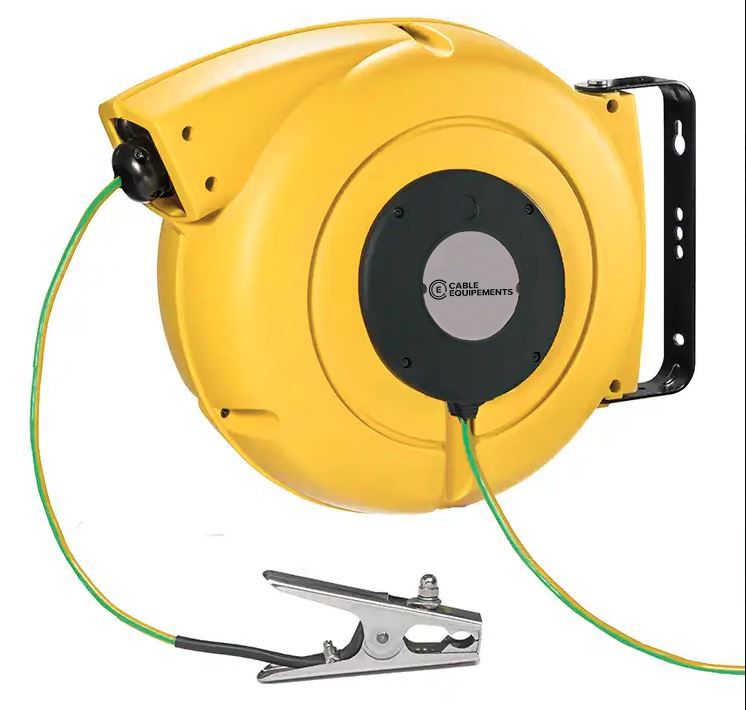 Enrouleur électrique à rappel automatique à ressort ATEX - Pince de mise à la terre ATEX - Certifié CE94/9/CE II 2G / II 2D_2