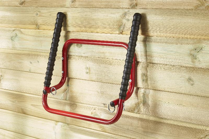 MOTTEZ - Support mural rabattable pour 2 vélos - tubes acier zingué et époxy - B053QRA_3