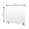 Séparateur Latéral bureau/table 4 mm transparent H 70 x L 118 cm Fixation Étau Latéral Réf : 490775_3