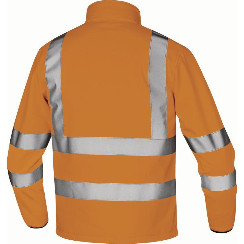 Veste réfléchissante - Haute visibilité Classe 3 - Softshell 3 couches - Fermeture zip anti-froid - 4 poches_3