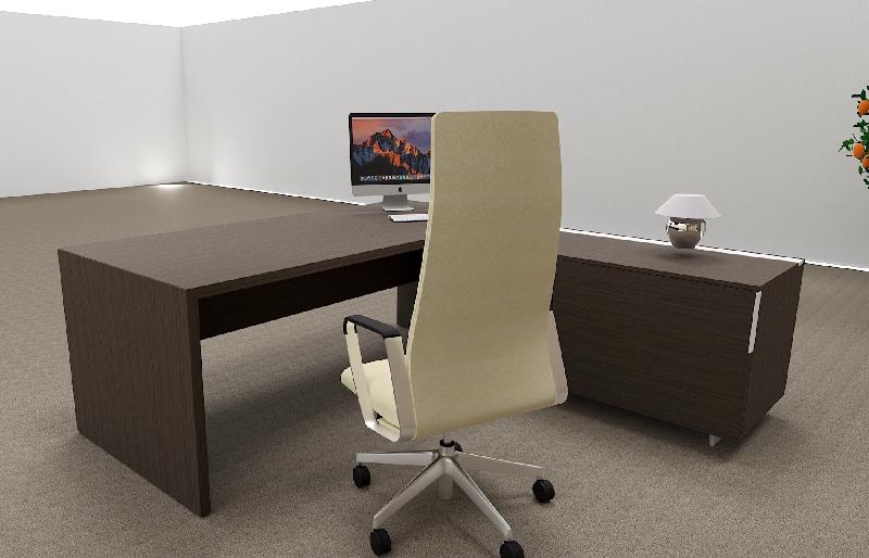 Bureau d'angle T45 avec desserte - Quadrifoglio - 212, Droite, Eucalyptus_3