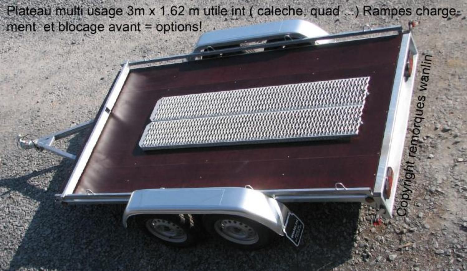 Remorque chassis - chassis de remorque - walin - essieu galvanisé renforcé de 850 kg._3