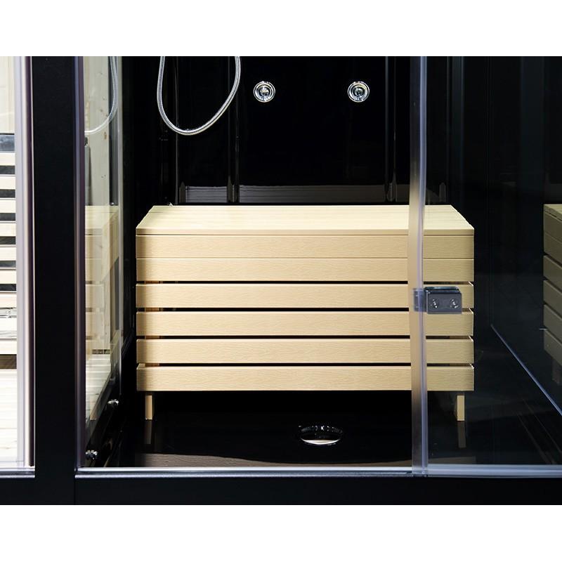 SAUNA DOUCHE HAMMAM BOREAL® SH180-G BLACK GAUCHE_3