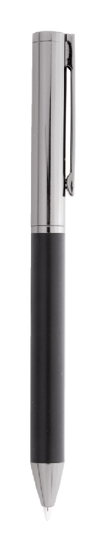 Parure stylos - Métal - Stylo à bille et roller - Étui cadeau en papier noir - Encre bleue_3