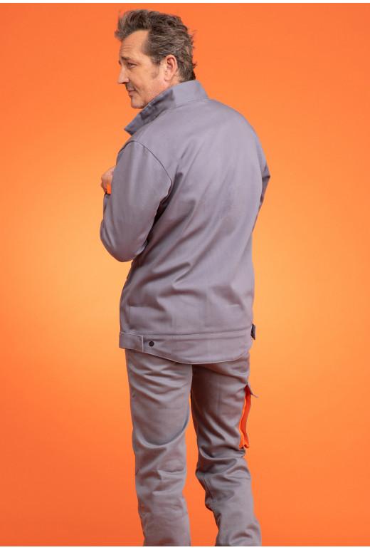 Blouson retardateur de flammes et antistatique - Cap 2 - Réf. 635*cpa - Gris acier - Normes EN ISO 11612 et EN 1149-5_3