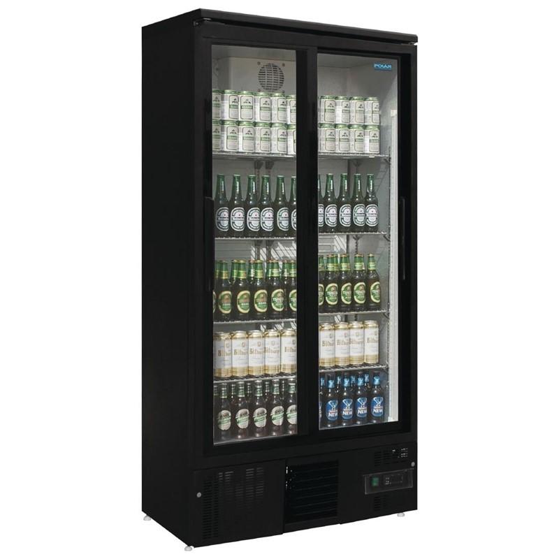 Arrière-bar vertical double porte coulissante Série G - 490 litres | Polar - GJ448_3